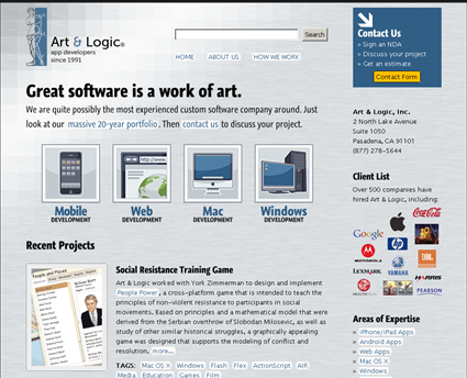 Art & Logic web screenshot