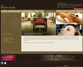 Bellezza Salons web screenshot