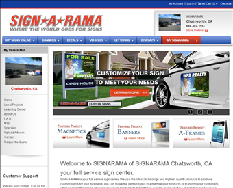 Sign A Rama - Custom Vehicle Wraps Burbank web screenshot