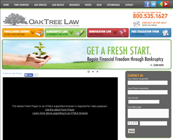 Oaktree Law web screenshot