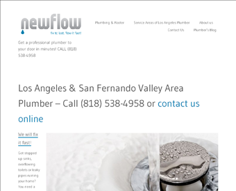 New Flow Plumbing web screenshot