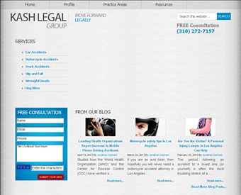 Kash Legal Group web screenshot