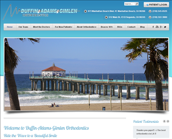 Duffin Adams Gimlen Orthodontics web screenshot