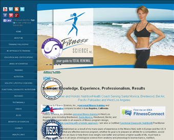 Fitness Science Inc. web screenshot