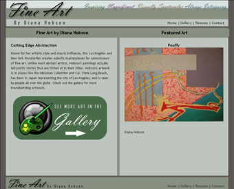 Diana Hobson Fine Art - Los Angeles Abstract Art web screenshot