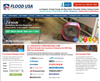 San Fernando Water Damage web screenshot