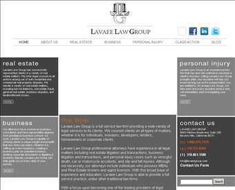 LAVAEE LAW GROUP web screenshot