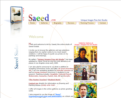 Unique Images Art Classes web screenshot