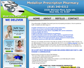 Medallion Prescription Pharmacy web screenshot