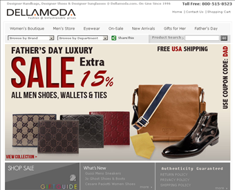 Dellamoda Store - Handbags Shoes Sunglasses USA web screenshot