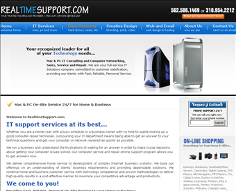 Realtime Support Data Recovery Services web screenshot