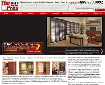 The Blind and Shutter Pros web screenshot