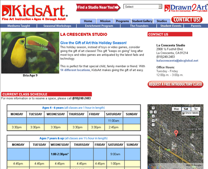 KidsArt web screenshot