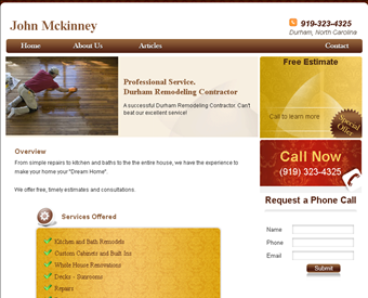 McKinney Painting web screenshot