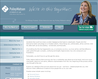 Pulley Watson King & Lischer web screenshot