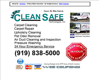 Alert Cleansafe Technologies web screenshot