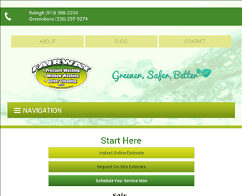 Fairway Window & Pressure Cleaning web screenshot
