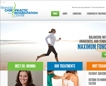 Triangle Chiropractic and Rehabilitation Center web screenshot