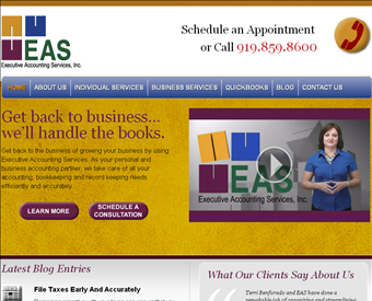Executive Accounting Services web screenshot