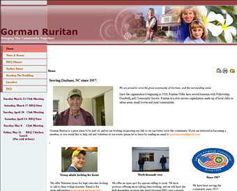 Gorman Ruritan Club web screenshot