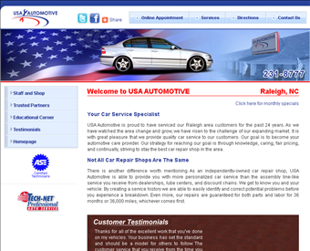 USA Automotive web screenshot