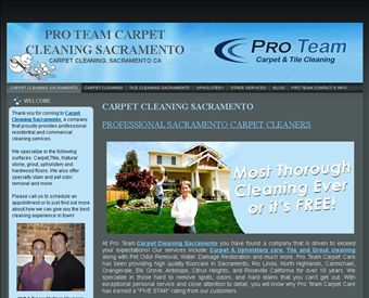 Carpet Cleaning Sacramento Pro web screenshot
