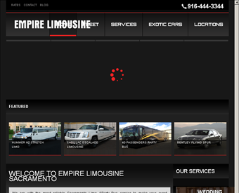 Limousine Sacramento web screenshot