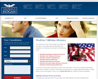 Thomas Hogan - Stockton Bankruptcy Attorney web screenshot