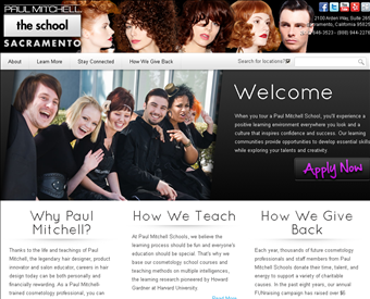 Paul Mitchell the School - Sacramento web screenshot