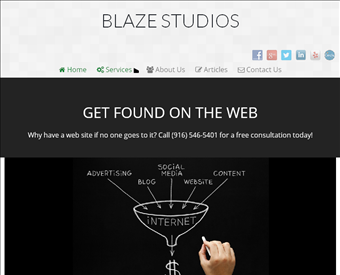 Blaze Studios Sacramento web screenshot
