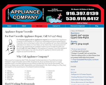 Appliance Company Inc. web screenshot