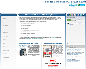 West Coast Marketing Partners web screenshot
