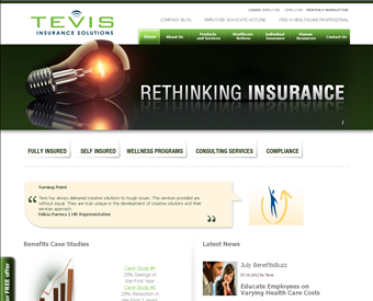 Tevis Insurance Solutions web screenshot