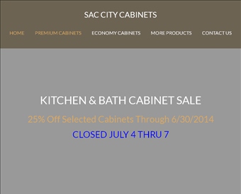 Sac City Cabinets web screenshot