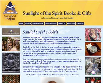 Sunlight of the Spirit Inc web screenshot