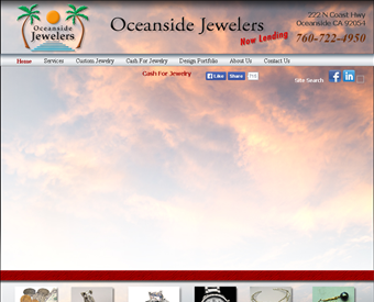 Oceanside Jewelers web screenshot