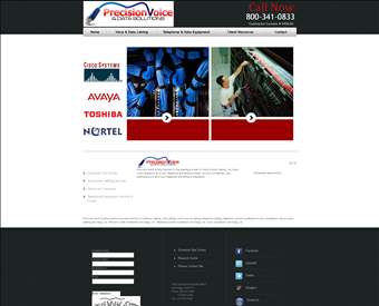 Precision Voice & Data Solutions web screenshot