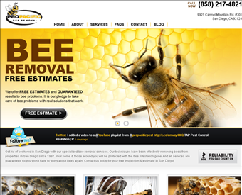 Pro Pacific Bee Removal web screenshot