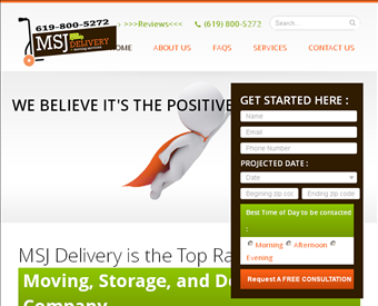 MSJ Delivery web screenshot