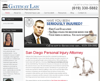 Gateway Personal Injury Law Firm web screenshot