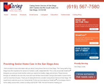 Caring Senior Service web screenshot