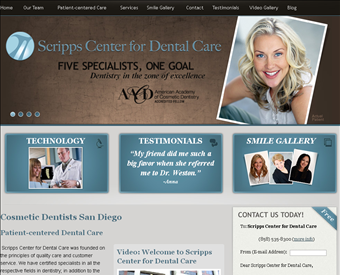 Scripps Center for Dental Care web screenshot