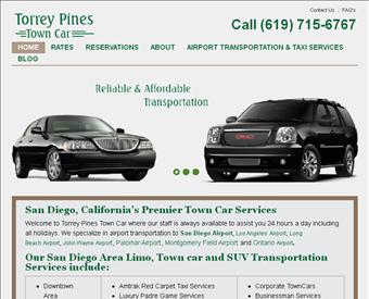 Torrey Pines Town Car web screenshot