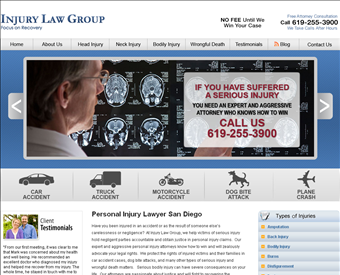 Injury Law Group web screenshot