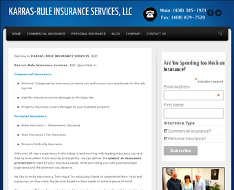 KARRAS-RULE INSURANCE SERVICES, LLC web screenshot