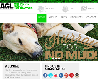 AGL-Artificial Grass Liquidators web screenshot