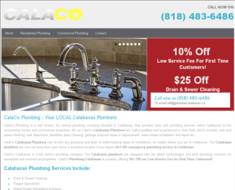 Plumber Calabasas - 24/7 Emergecny Plumbing Calabasas web screenshot