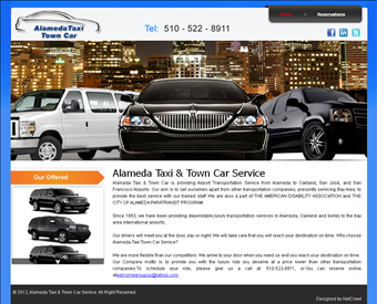 Alameda Taxi & Town Car Service web screenshot