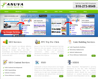 ANUVA Technologies web screenshot