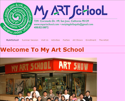 My Art School web screenshot